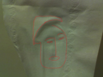 Annotated Image of a Chinese Man Found on a Tissue